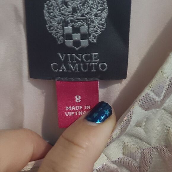 Vince Camuto Beige and Pink Patterned Dress - Picture 6 of 7